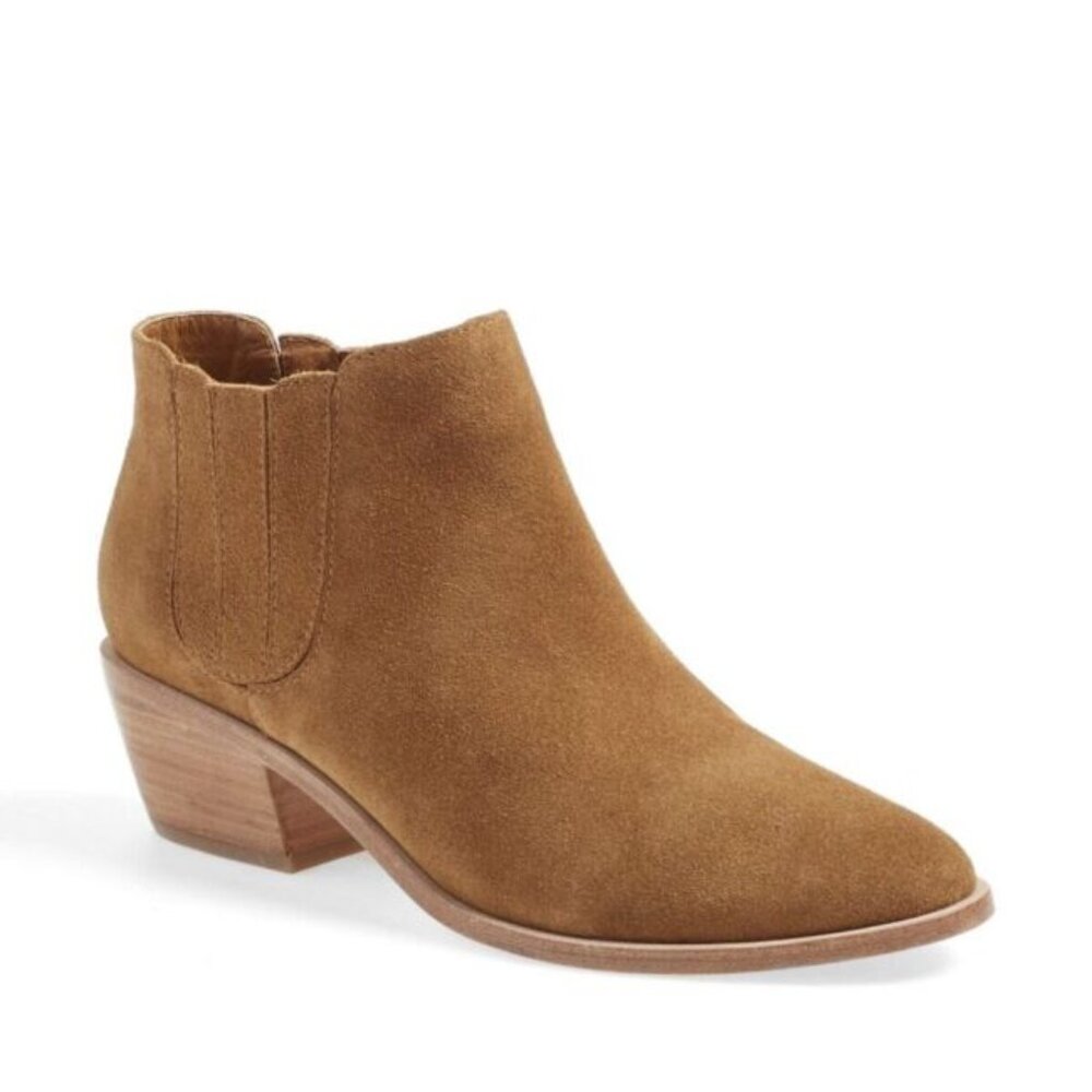 Joie Barlow Whiskey Suede Ankle Booties